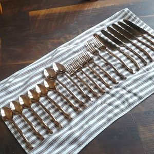 World Market Rose Gold Twig Flatware